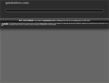 Tablet Screenshot of gotakallare.com